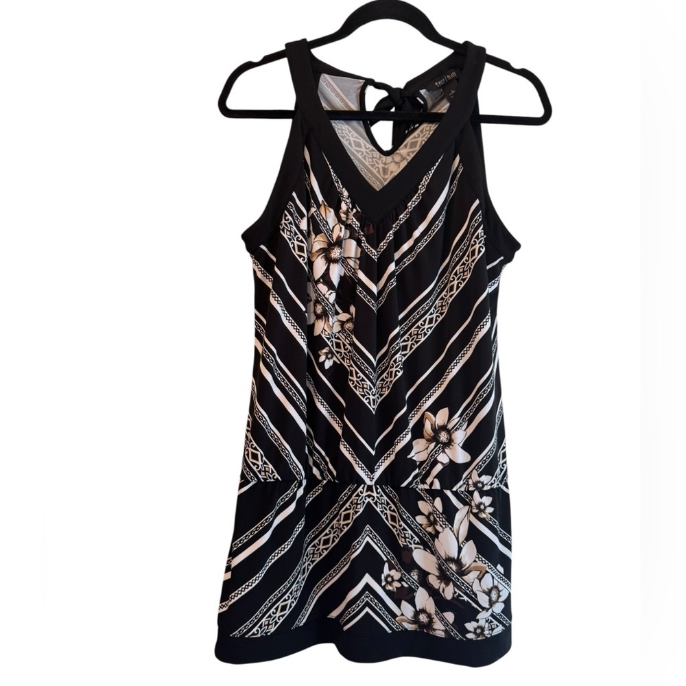 White House Black Market Monochrome Patterned Top​‎